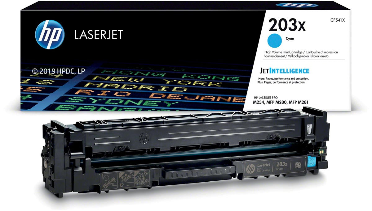 HP toner 203X, 2.500 pagina's, OEM CF541X, cyaan