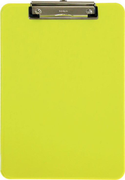 MAUL klemplaat Neon hard kunststof A4 staand geel transparant 12 stuks, OfficeTown