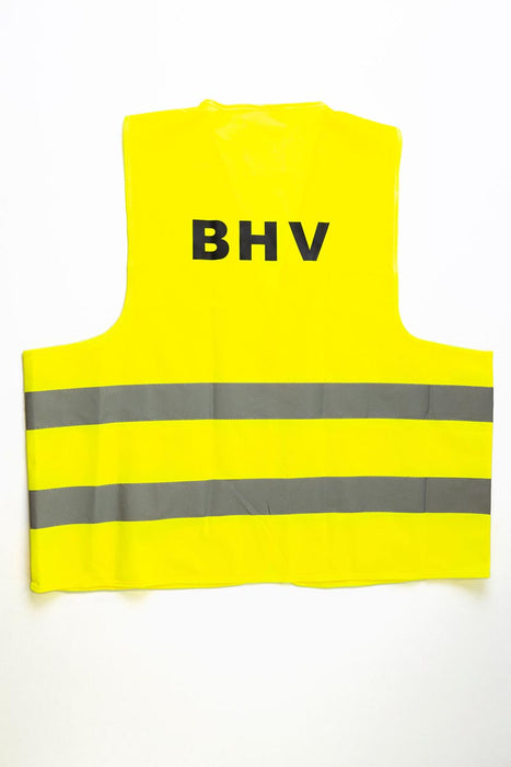 Veiligheidsvest Fixfirst, geel, XL (volwassenen), met BHV-opdruk