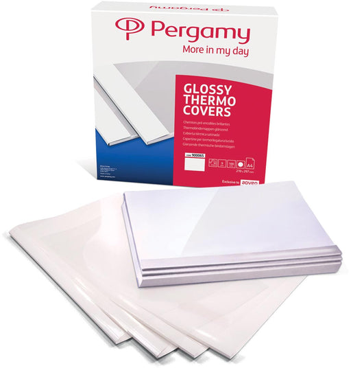 Pergamy thermische omslagen ft A4, 1,5 mm, pak van 100 stuks, wit 6 stuks, OfficeTown