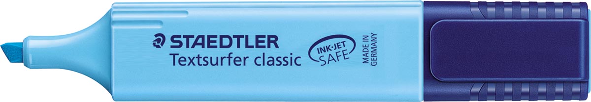 Staedtler Markeerstift Textsurfer Classic blauw met Schuine Punt en Grote Inktvoorraad