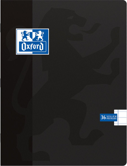 Oxford School schrift, ft A5, 72 bladzijden, met kantlijn, gelijnd, zwart 10 stuks, OfficeTown