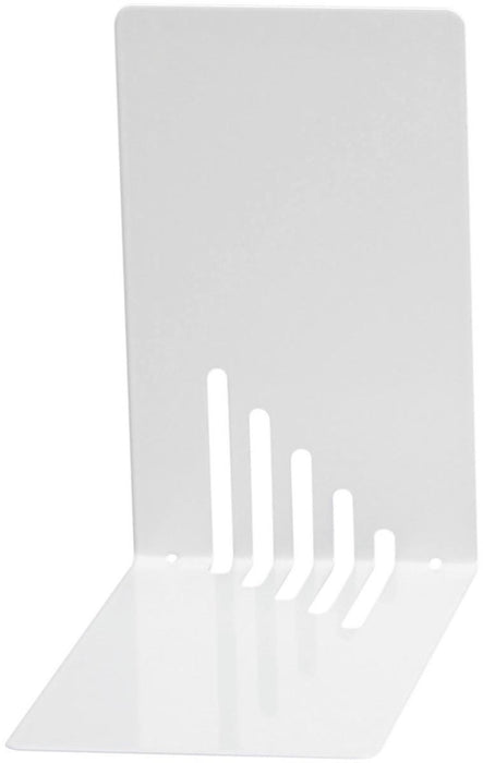 Boekensteun van wit gepoedercoat metaal 14X8.5x14cm set 2