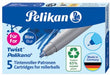 PELIKAN VULLING VOOR PELIKANO/TWIST, BLAUW, DOOS MET 5 STUKS 10 stuks Pelikan