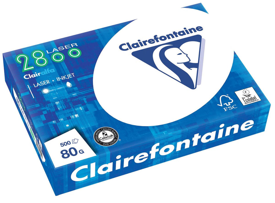 Clairefontaine Clairalfa printpapier A4, 80 g, pak met 500 vellen