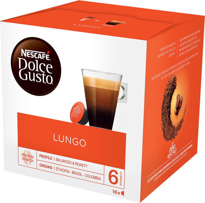 Nescafé Dolce Gusto koffiecapsules, Lungo, 16 stuks