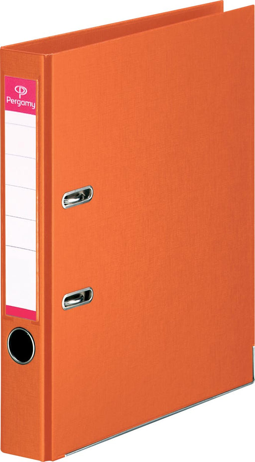 Pergamy ordner, voor ft A4, volledig uit PP, rug van 5 cm, oranje 10 stuks, OfficeTown