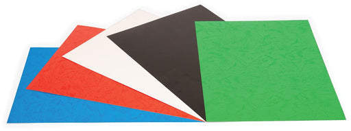 Pergamy omslagen lederlook ft A4, 250 micron, glanzend, pak van 25 stuks, geassorteerde kleuren 40 stuks, OfficeTown