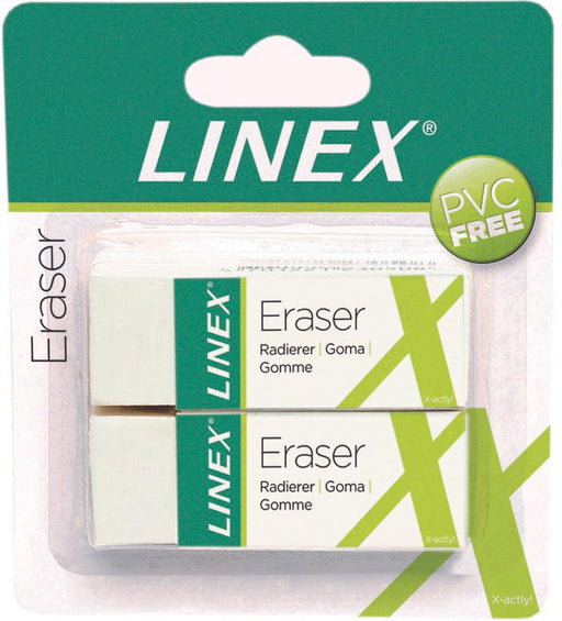 Linex witte gum, blister van 2 stuks 12 stuks, OfficeTown