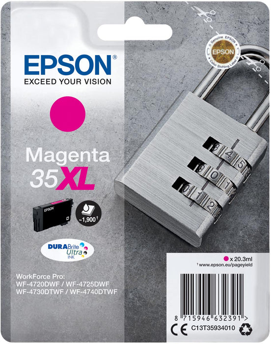 Epson inktcartridge 35XL, 20,3 ml, OEM C13T35934010, magenta