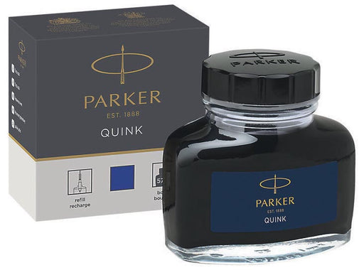 Parker Quink inktpot permanent blauw 12 stuks, OfficeTown