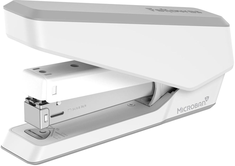 Fellowes nietmachine LX850 Easy Press, volledige strip, 25 vel, wit met Microban antibacteriële technologie