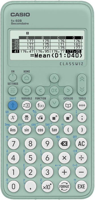 Casio wetenschappelijke rekenmachine FX92B Secondaire