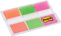 Post-it Index standaard, ft 25,4 x 43,2 mm, blister met 3 kleuren, 20 tabs per kleur 6 stuks, OfficeTown