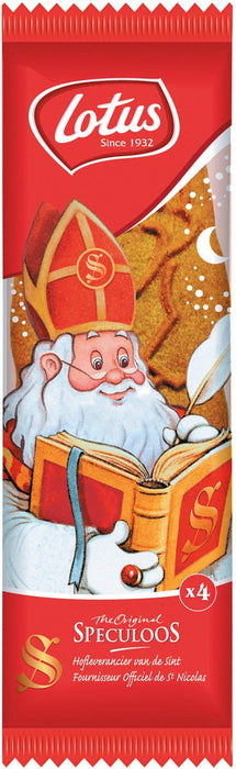 Lotus speculaaskoekjes, Sinterklaas, 14 cm, pakje van 4, OfficeTown