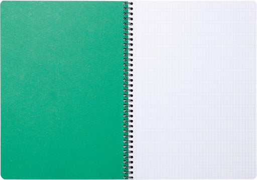 Clairefontaine FOREVER spiraalschrift, gerecycleerd, A4, 90g, 120 bladzijden, geruit 5 mm, groen 5 stuks, OfficeTown