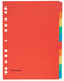 Pergamy tabbladen ft A4, 11-gaatsperforatie, karton, geassorteerde kleuren, 10 tabs 25 stuks, OfficeTown