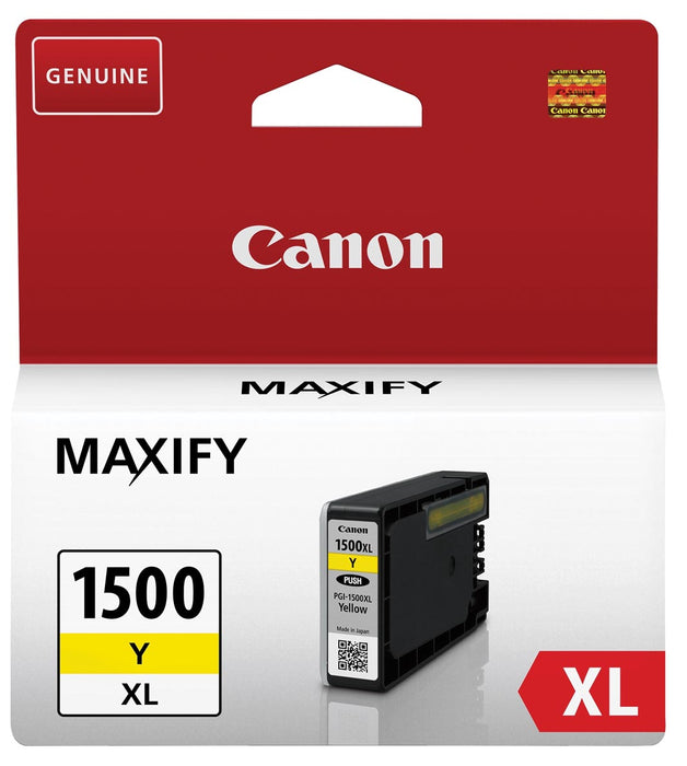 Canon inktcartridge PGI-1500XL, 935 pagina's, OEM 9195B001, geel