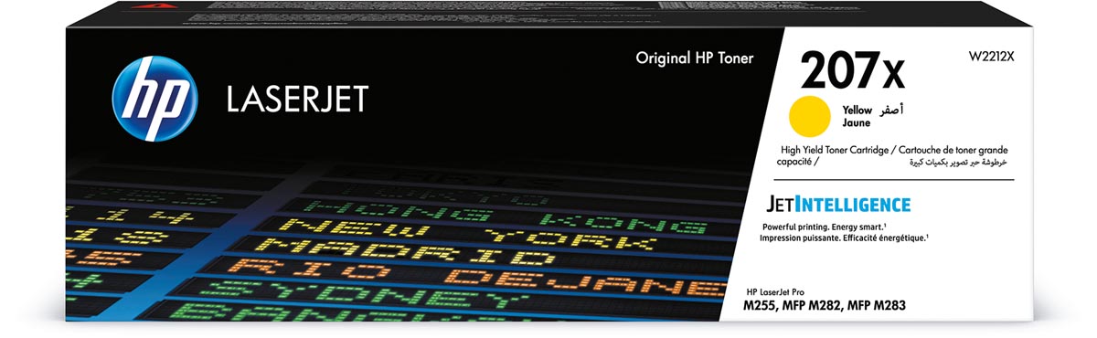 HP toner 207X, 3.150 pagina's, OEM W2212X, geel Toner voor HP Color LaserJet Pro-printers