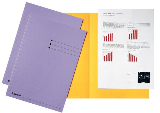 Esselte dossiermap lila, karton van 180 g/m², pak van 100 stuks 4 stuks, OfficeTown