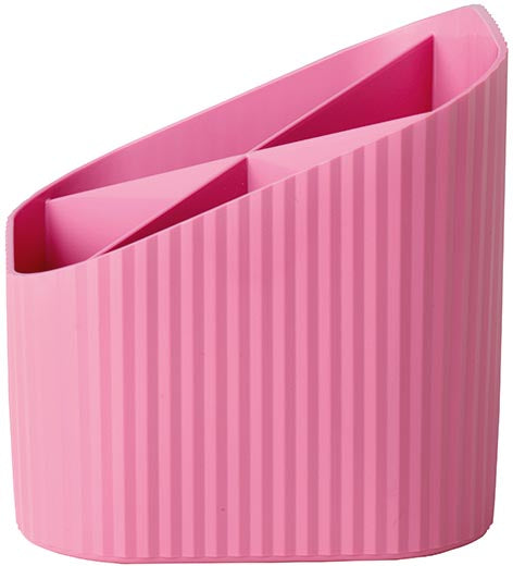 Han Re-X-Loop pennenbakje, roze met 4 compartimenten