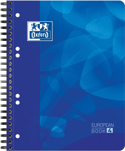 Oxford School Projectbook spiraalschrift, ft A5+, 6-gaats perforatie, gelijnd, blauw 5 stuks, OfficeTown