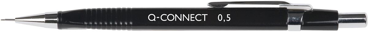 Q-CONNECT potlood 0,5 mm zwart met antislip grip