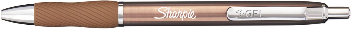 Sharpie S-gel roller, medium punt, zwarte inkt, blister van 2 stuks in metallic kleuren met 2 vullingen 12 stuks, OfficeTown