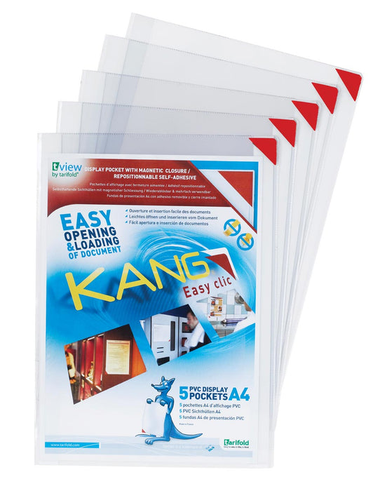 Tarifold tas Kang Easy Clic L-map in rood 6 stuks