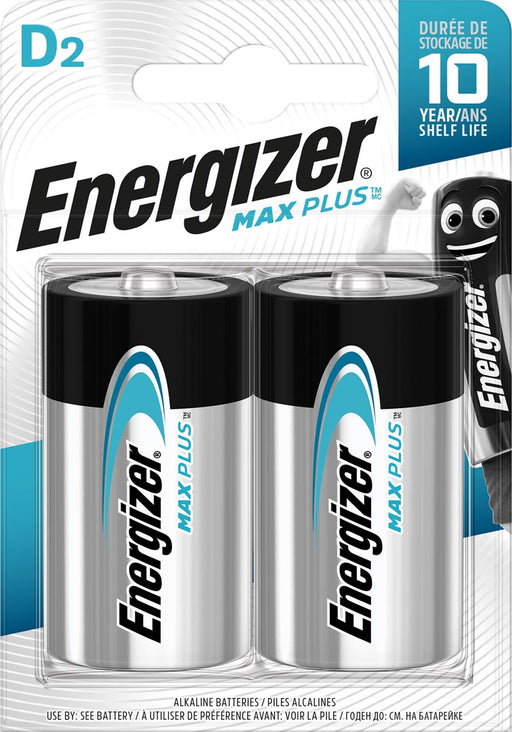 Energizer batterijen Max Plus D, blister van 2 stuks 6 stuks, OfficeTown