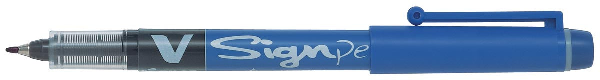 Pilot Fineliner V-Sign Pen blauw 12 stuks, OfficeTown