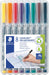 Staedtler Lumocolor 311, OHP-marker, non permanent, 0,8 mm, box van 8 stuks in geassorteerde kleuren 10 stuks, OfficeTown