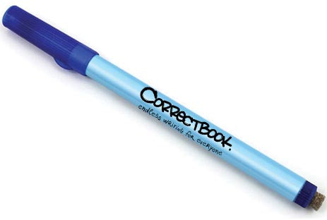 Correctbook uitwisbare pen, schrijfbreedte: 0,6mm, blauw