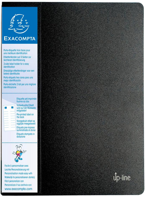 Exacompta showalbum met etikethouder voor ft A4, uit harde PP, 60 showtassen, zwart 8 stuks, OfficeTown
