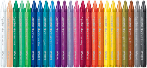 Maped waskrijt Color'Peps Wax, doos van 24 stuks in geassorteerde kleuren 12 stuks, OfficeTown