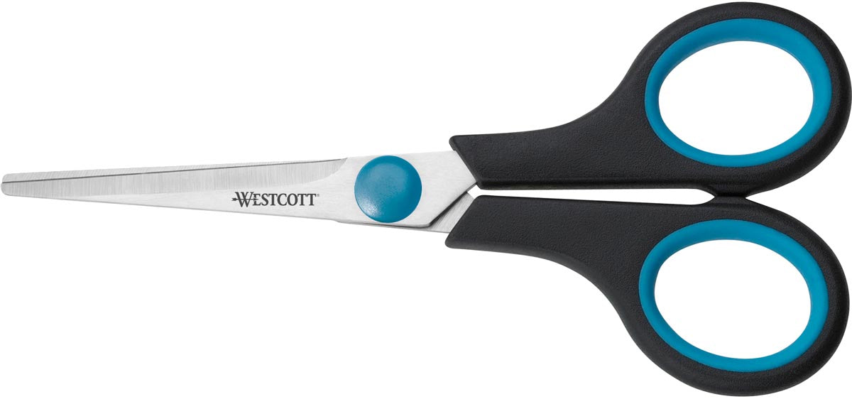 Westcott schaar met Softgrip handgreep, 14 cm, blauw/zwart