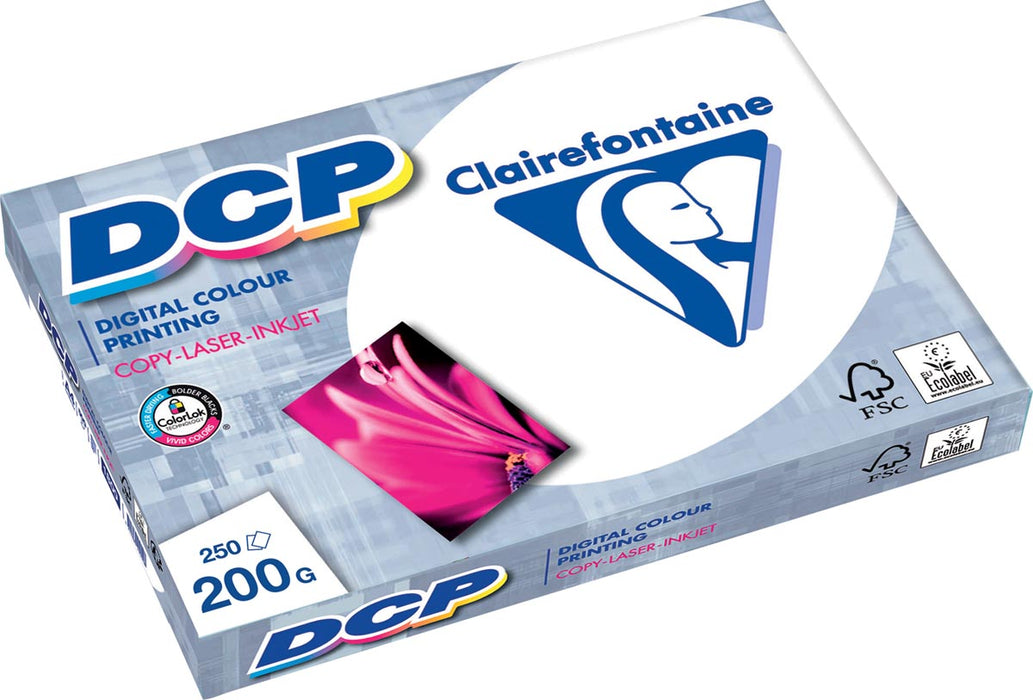 Clairefontaine DCP presentatiepapier A4, 200 g, 250 vellen - perfect voor kleurenfoto's