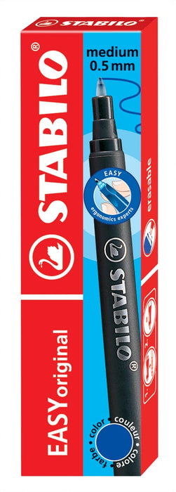 STABILO EASYoriginal rollervulling, medium, 0,5mm, doosje van 3 stuks, blauw