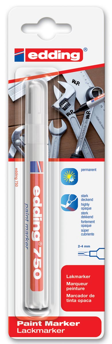 Edding Paint Marker e-750 wit, op blister 10 stuks, OfficeTown