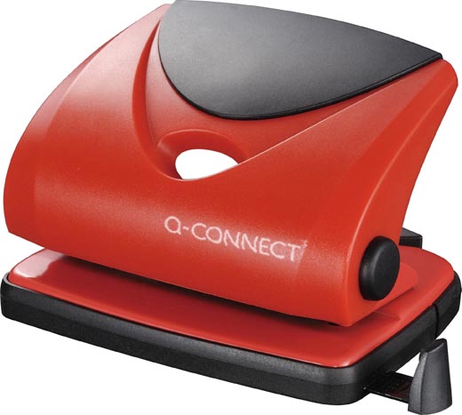 Q-CONNECT perforator, Middelzware uitvoering, 20 vellen, rood