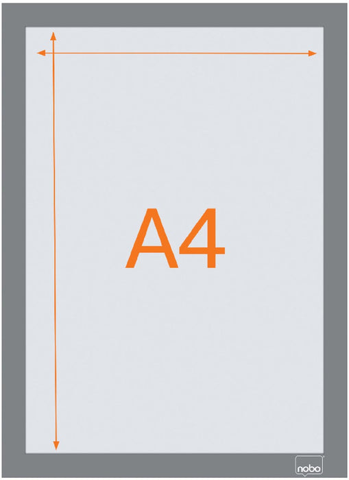 Nobo zelfklevend magnetisch kader A4, zilver, pak van 2 stuks 25 stuks, OfficeTown