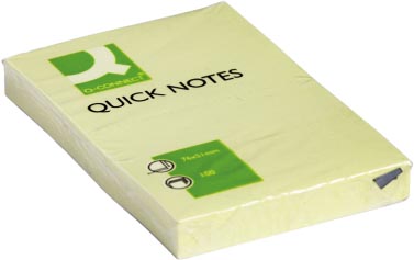 Q-CONNECT Quick Notes, ft 51 x 76 mm, 100 vel, geel 12 stuks, OfficeTown