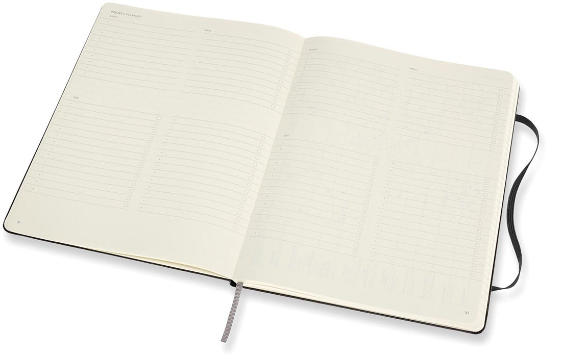 Moleskine professional notitieboek, A4 formaat, gelinieerd, harde kaft, 189 pagina's, zwart
