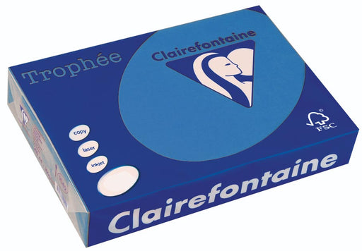 Clairefontaine Trophée Intens, gekleurd papier, A3, 120 g, 250 vel, turkoois 5 stuks, OfficeTown