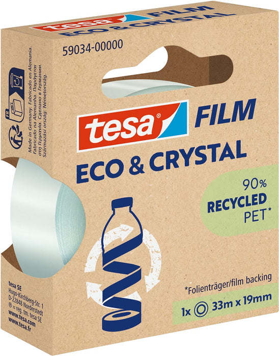 Tesafilm eco & crystal, ft 19 mm x 33 m 10 stuks, OfficeTown