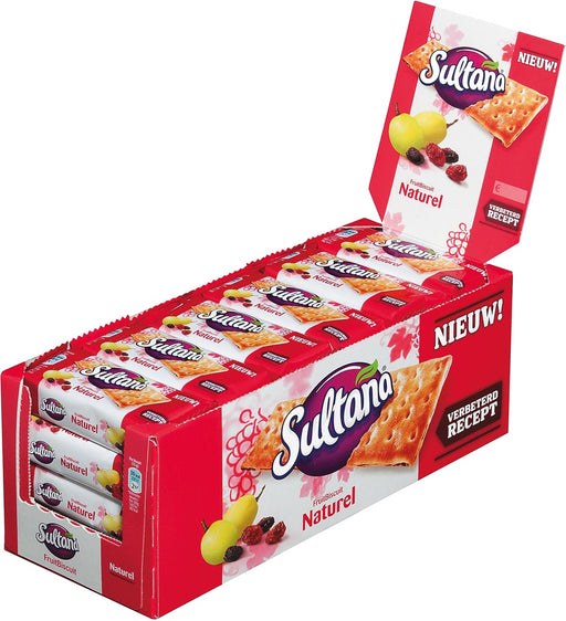 Sultana Fruitbiscuits Naturel 3-pack, 43 g 24 stuks, OfficeTown