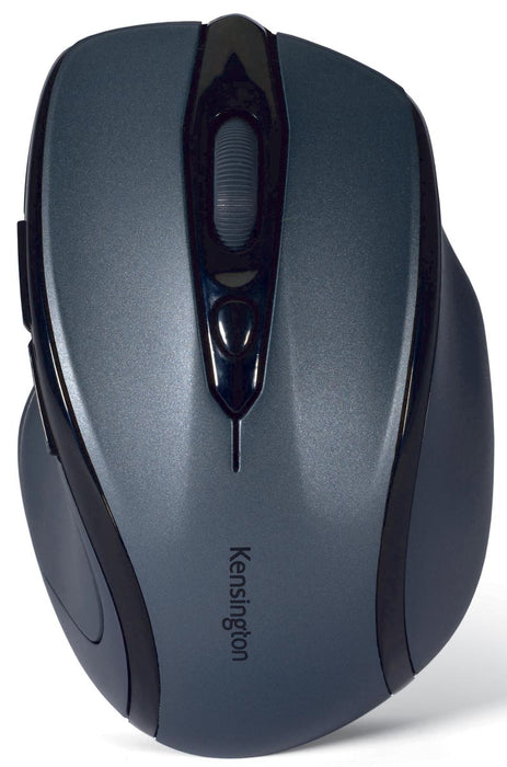 Kensington Pro Fit draadloze muis, grijs met ergonomisch ontwerp.