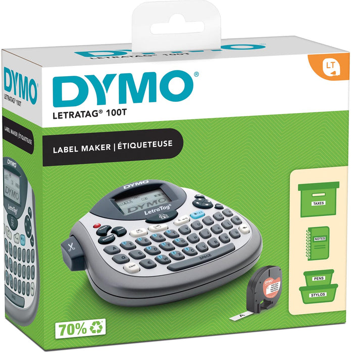 Dymo LabelMaker LetraTag LT-100T, inclusief 1 LT-tape, azerty 6 stuks