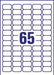 Avery L7651-25 mini adresetiketten ft 38,1 x 21,2 mm (b x h), 1.625 etiketten, wit 5 stuks, OfficeTown