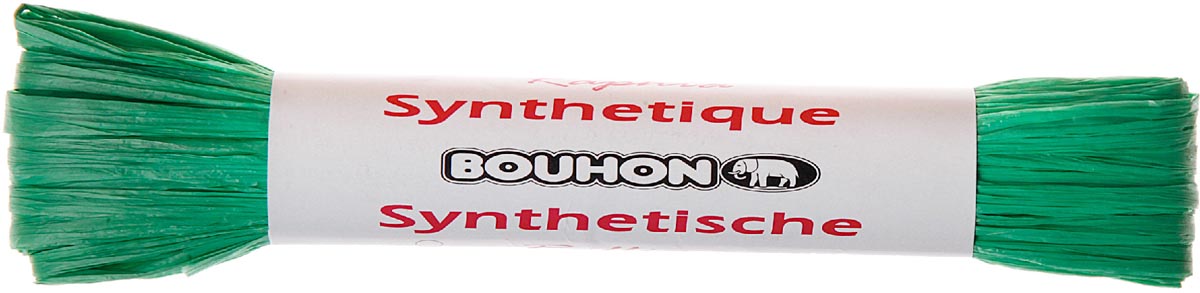 Bouhon raffia, synthetisch, 10 g, lichtgroen Bouhon